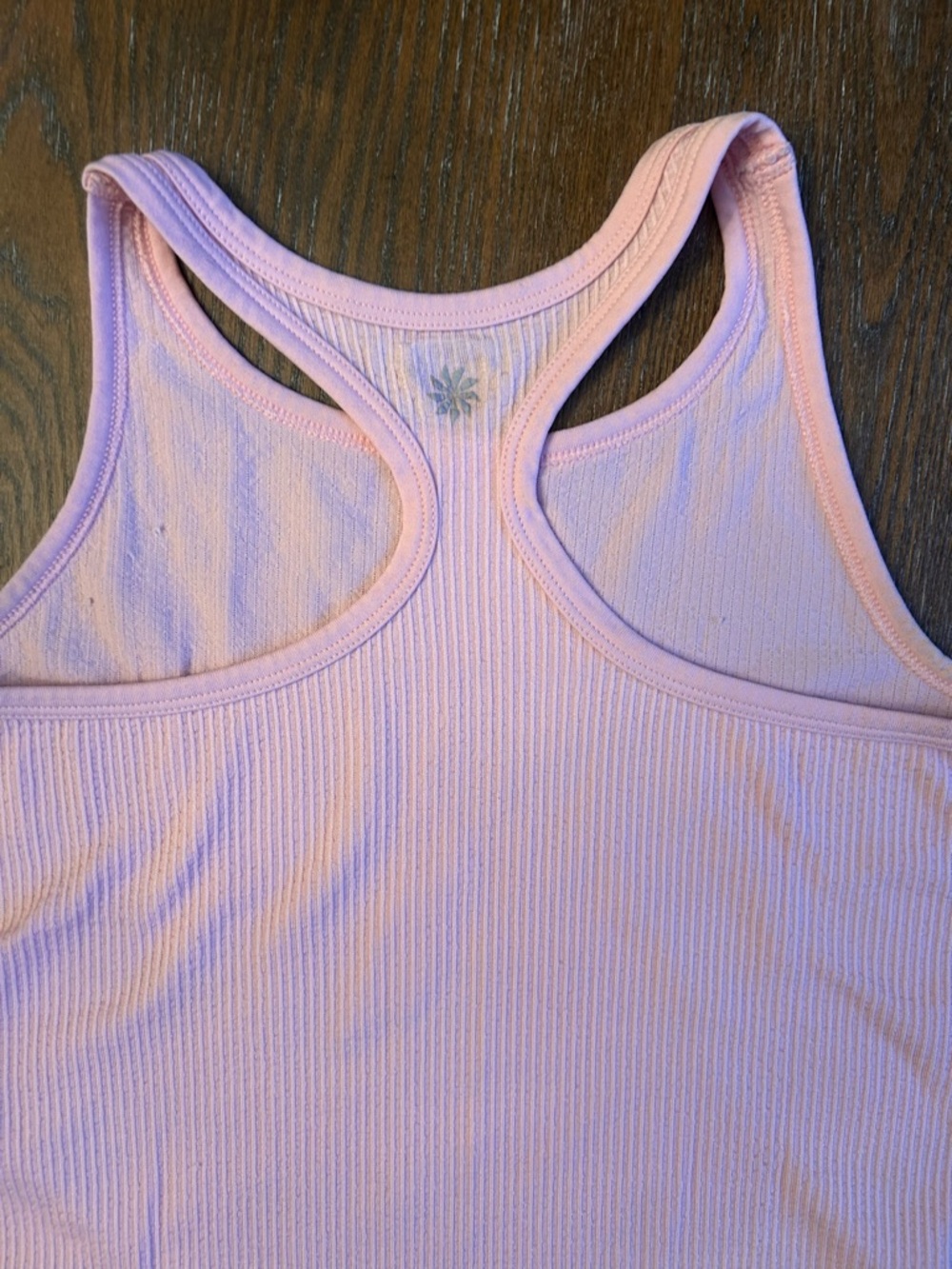 Athleta Ribbed Racerback Tank - Light Pink small - Picture 4 of 4